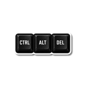 "CTRL ALT DEL"STICKER