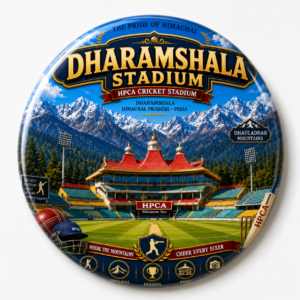 "DHARAMSHALA STADIUM"58 MM ROUND FRIDGE MAGNET