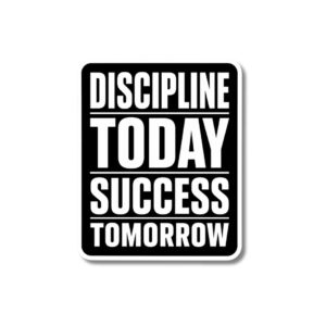"DISCIPLINE TODAY SUCCESS TOMORROW"STICKER