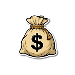 "DOLLAR BAG"STICKER
