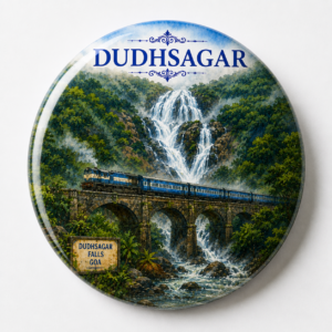 "DUDHSAGAR"58 MM ROUND FRIDGE MAGNET
