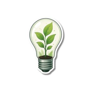 "ECO LIGHT BULB"STICKER