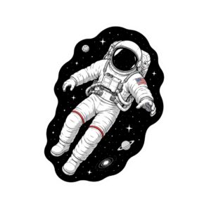 "FLOATING ASTRONAUT"STICKER