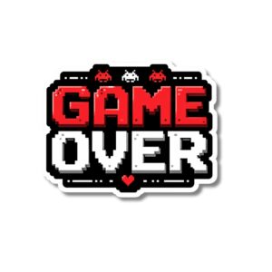 "GAME OVER 2"STICKER