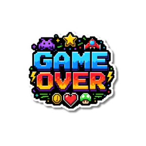 "GAME OVER"STICKER