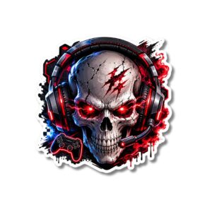 "GAMER SKULL 2"STICKER
