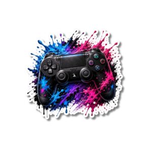 "GAMING CONTROLLER SPLASH"STICKER