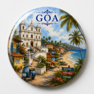 "GOA"58 MM ROUND FRIDGE MAGNET