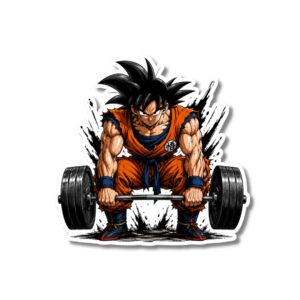 "GOKU WEIGHT LIFTING"STICKER