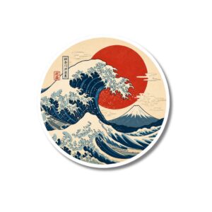 " GREAT WAVE SUNSET"STICKER