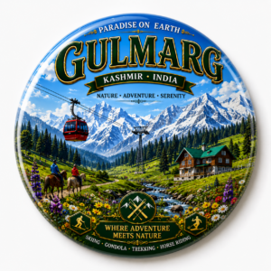 "GULMARG"58 MM ROUND FRIDGE MAGNET