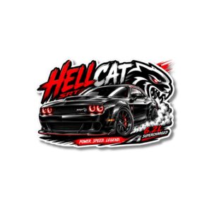 "HELL CAT MUSTANG"STICKER
