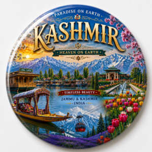"KASHMIR"58 MM ROUND FRIDGE MAGNET