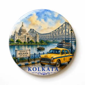 "KOLKATA"58 MM ROUND FRIDGE MAGNET