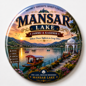 "MANSAR LAKE"58 MM ROUND FRIDGE MAGNET