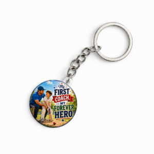 "MY FIRST COACH MY FOREVER HERO"44 MM KEYCHAIN