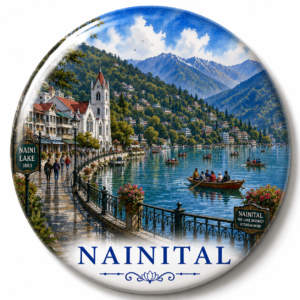 "NAINITAL"58 MM ROUND FRIDGE MAGNET