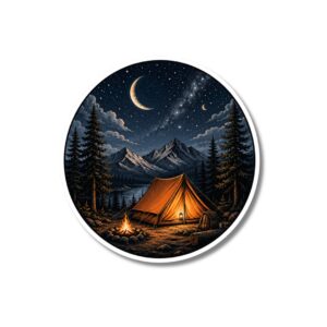 "NIGHT CAMPING"STICKER