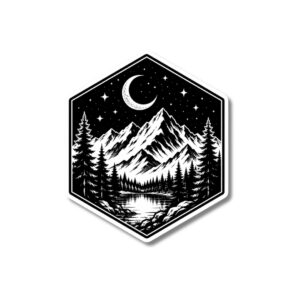 "NIGHT MOUNTAIN BADGE"STICKER