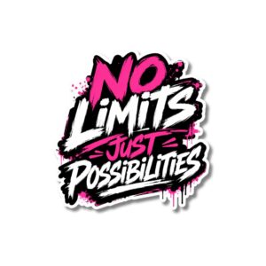 "NO LIMITS JUST POSSIBILITIES" STICKER