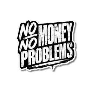 "NO MONEY NO PROBLEMS"STICKER