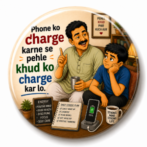 FATHER'S DAY SPECIAL"PAPA KE TAANE NO.15"58 MM ROUND FRIDGE MAGNET
