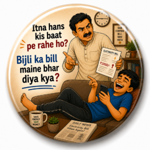 FATHER'S DAY SPECIAL"PAPA KE TAANE NO.16" 58 MM ROUND FRIDGE MAGNET