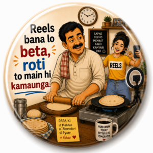 FATHER'S DAY SPECIAL"PAPA KE TAANE NO.17" 58 MM ROUND FRIDGE MAGNET