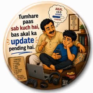 FATHER'S DAY SPECIAL"PAPA KE TAANE NO.19" 58 MM ROUND FRIDGE MAGNET