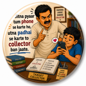 FATHER'S DAY SPECIAL"PAPA KE TAANE NO.20" 58 MM ROUND FRIDGE MAGNET