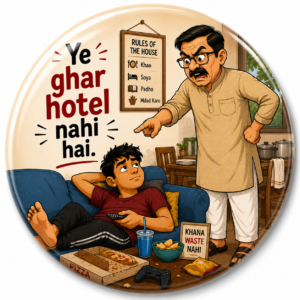 FATHER'S DAY SPECIAL"PAPA KE TAANE NO.23" 58 MM ROUND FRIDGE MAGNET
