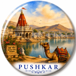 "PUSHKAR"58 MM ROUND FRIDGE MAGNET