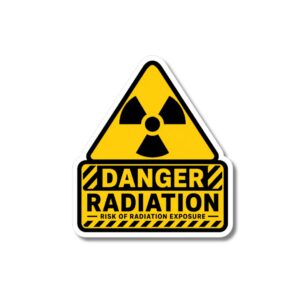"RADIATION DANGER"STICKER