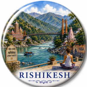 "RISHIKESH"58 MM ROUND FRIDGE MAGNET