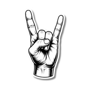 "ROCK HAND SIGN" STICKER