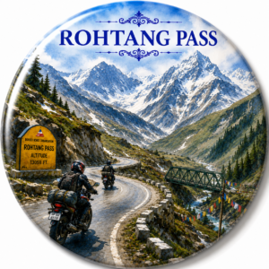 "ROHTANG PASS"58 MM ROUND FRIDGE MAGNET