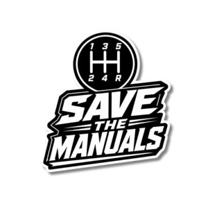 "SAVE THE MANUALS"STICKER