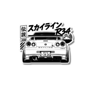 "SKYLINE R34 JDM"STICKER