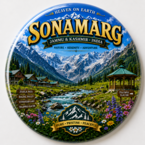 "SONAMARG"58 MM ROUND FRIDGE MAGNET