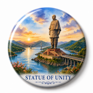 "STATUE OF UNITY"58 MM ROUND FRIDGE MAGNET