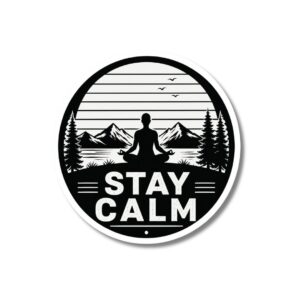 "STAY CALM MEDITATION" STICKER