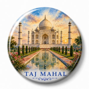 "TAJ MAHAL"58 MM ROUND FRIDGE MAGNET
