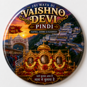 "VAISHNO DEVI PINDI"58 MM ROUND FRIDGE MAGNET