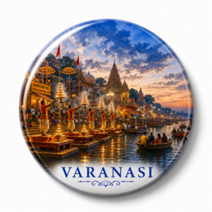 "VARANASI"58 MM ROUND FRIDGE MAGNET