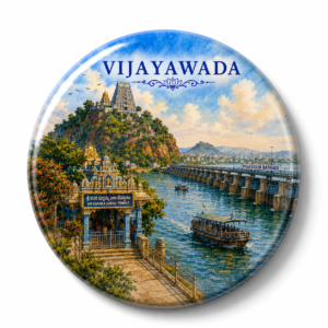 "VIJAYAWADA"58 MM ROUND FRIDGE MAGNET