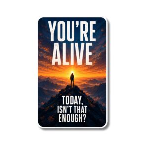 "YOU'RE ALIVE TODAY"STICKER
