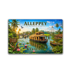 "ALLEPPEY"85*54 MM RECTANGLE PVC GLITTER FINISH FRIDGE MAGNET