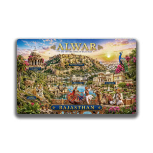 "ALWAR"85*54 MM RECTANGLE PVC GLITTER FINISH FRIDGE MAGNET