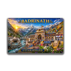"BADRINATH"85*54 MM RECTANGLE PVC GLITTER FINISH FRIDGE MAGNET