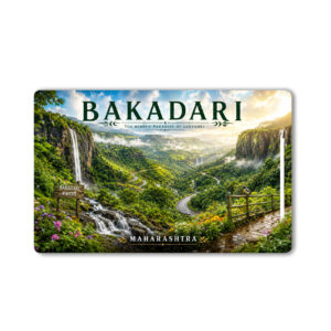 "BAKADARI"85*54 MM RECTANGLE PVC GLITTER FINISH FRIDGE MAGNET